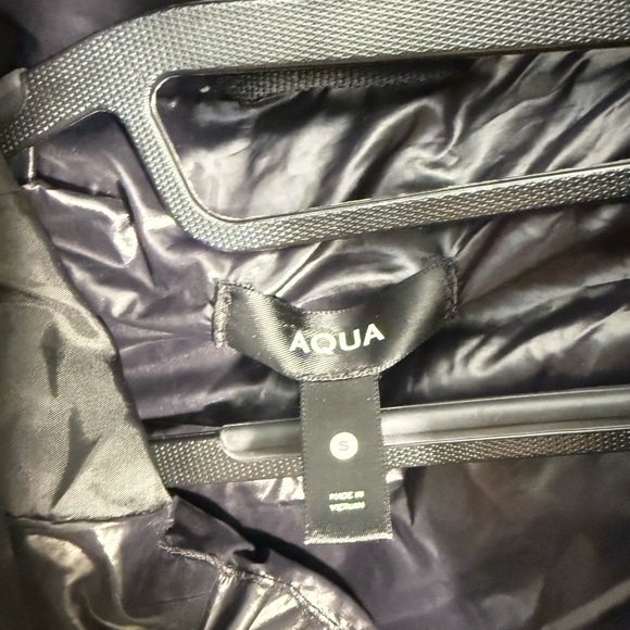 Aqua Shiny Black Puffer Jacket - Picture 3 of 7